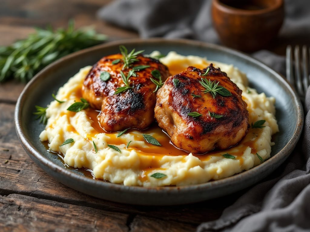 Chicken Thigh Mashed Potato Recipe: One-Pan Crispy-Topped Comfort