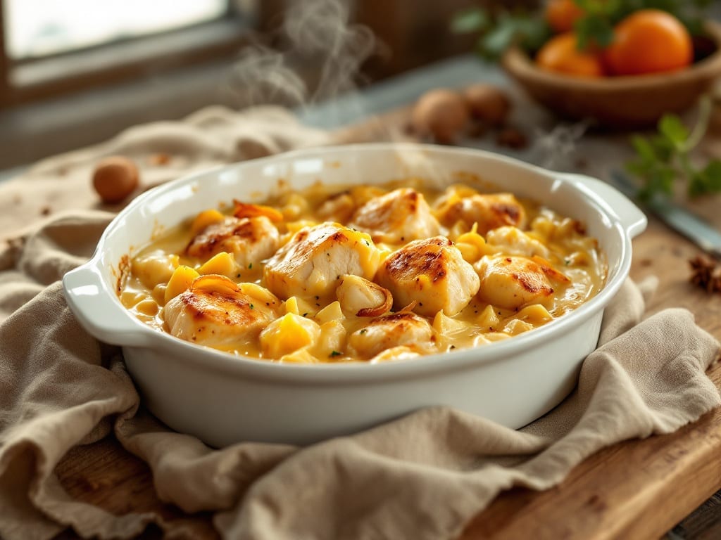 Velveeta Chicken Recipe: Cheesy Cream Sauce Over Crispy Baked Chicken