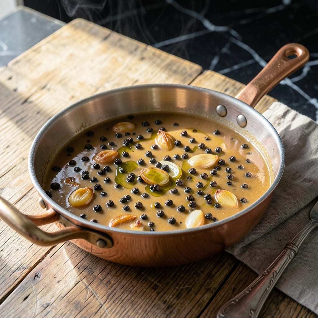Brandy and Peppercorn Sauce Recipe: Boozy Depth for Steaks and More