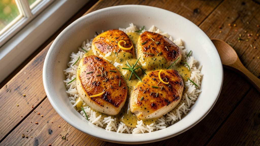 Campbell's Supper Bakes Herb Chicken With Rice Copycat Recipe: One-Pan Creamy Herb Crust Over Juicy Chicken