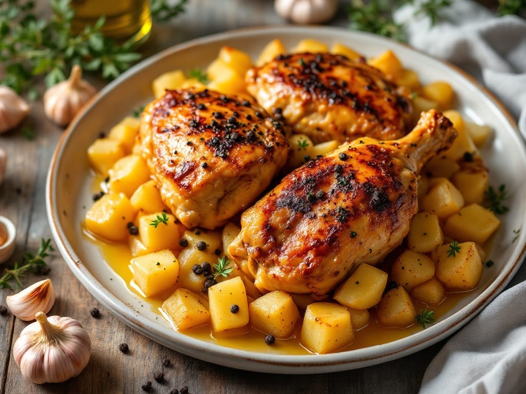Instant Pot Chicken Thighs and Potatoes Recipe: Pressure-Cooked Juicy Meat and Fluffy Taters