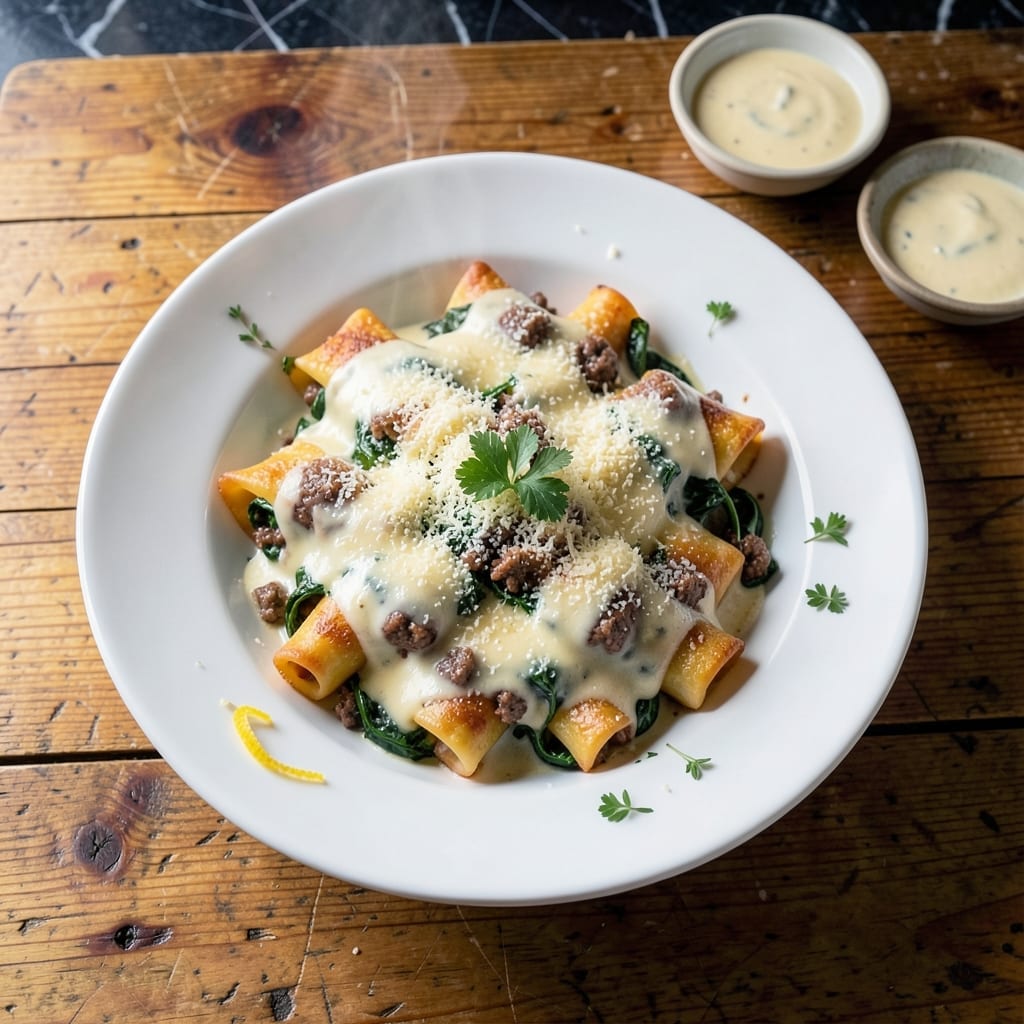 Cannelloni With Bechamel Sauce Recipe: Layered Pasta With Creamy Elegance