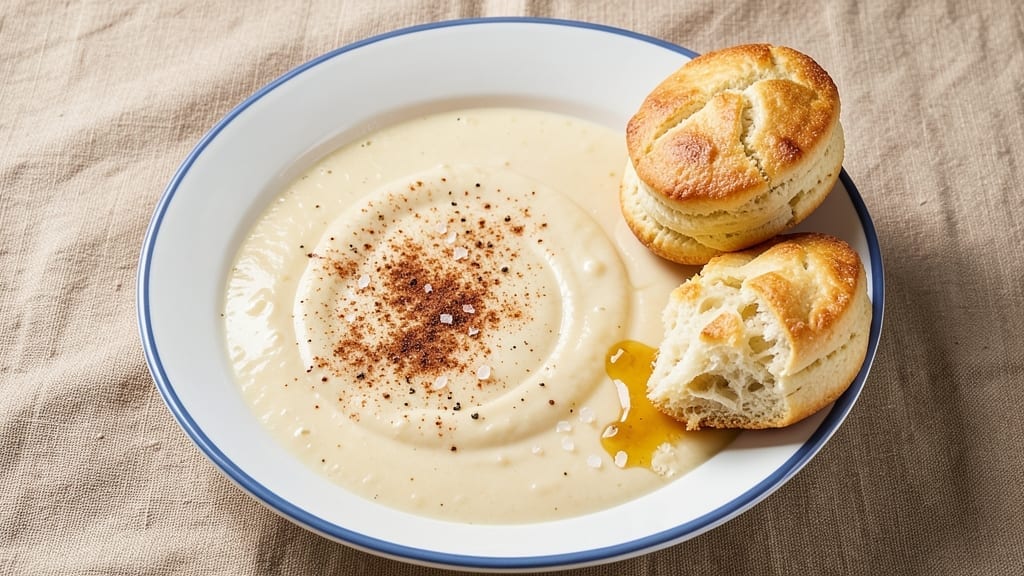 Campbell's Cream of Chicken and Biscuits Recipe: Smoky Cream Sauce Over Flaky Homemade Biscuits