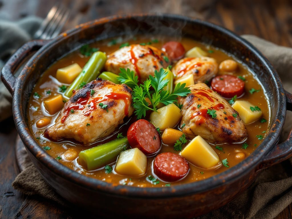Chicken and Sausage Gumbo Recipe: Smoky Roux Foundation for Deep Flavor Chicken and Sausage Gumbo Recipe: Smoky Roux Foundation for Deep Flavor