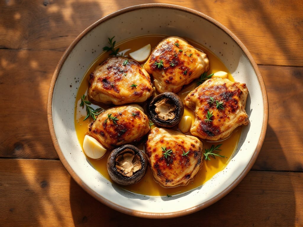 Chicken Portobello Mushroom Recipe: Smoky Garlic Butter Roast With Meat-Like Texture Chicken Portobello Mushroom Recipe: Smoky Garlic Butter Roast With Meat-Like Texture