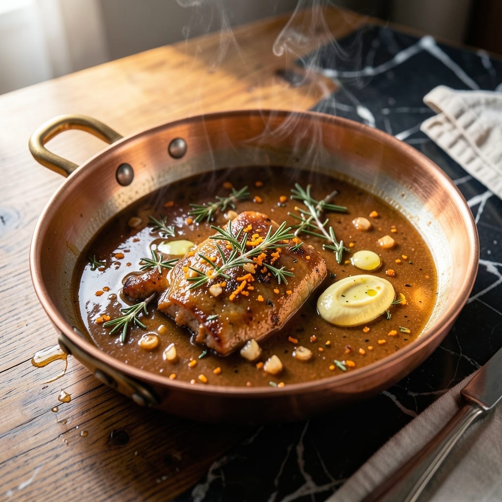 Sauce for Roasted Duck Recipe: Rich Orange Glaze with Herbal Depth