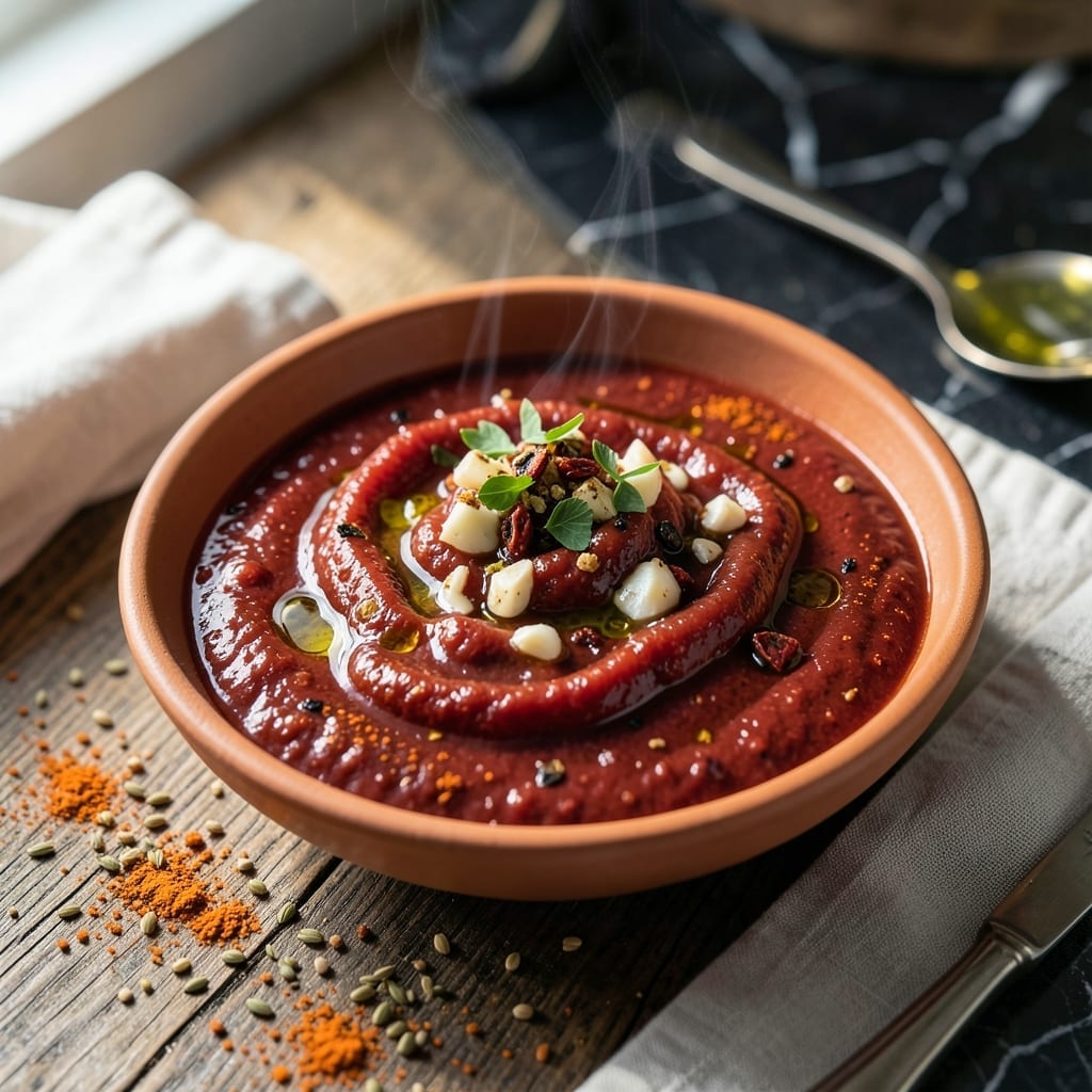 Mazbout Sauce Recipe: Spiced Tomato and Chili Paste for Tagines