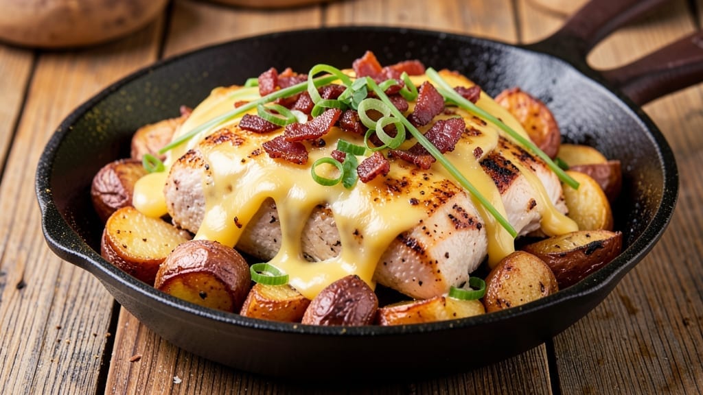 Denny's Chicken Loaded Potato Skillet Recipe: One-Pan Crispy-Top, Melty Cheese Feast
