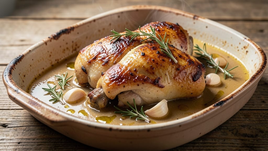 Baked Chicken With Chicken Broth Recipe: Self-Moistening Roast With Herby Depth
