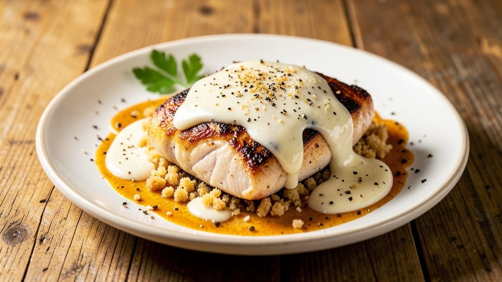 Chicken Poppycosh Recipe: Crispy Parmesan Crunch Over Creamy Sour Cream Filling