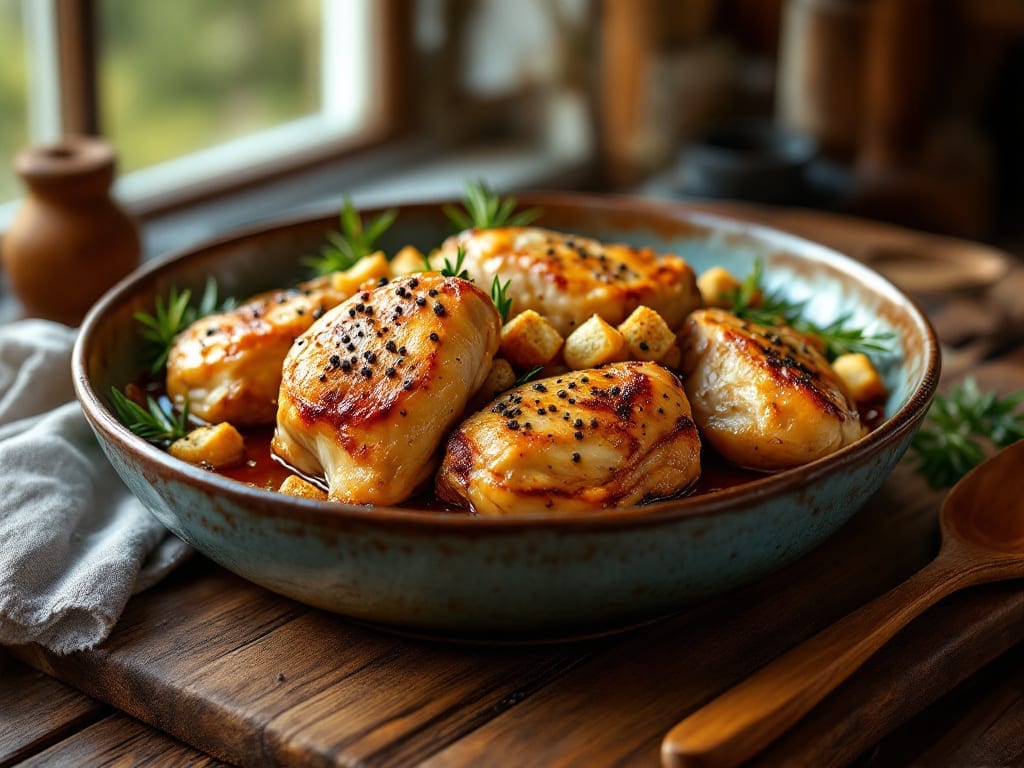 Skin-On Bone-In Chicken Thighs Recipe: Crispy Skin, Juicy Meat, and Rich Bone Flavor