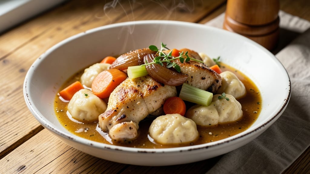 Grandma's Chicken And Dumplings Recipe: Homestyle Richness in One Pot