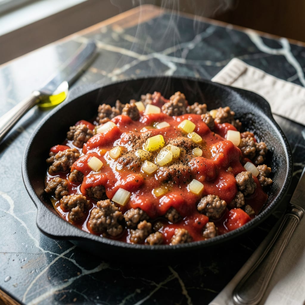 A&W Coney Sauce Recipe: Tangy Beef Based Topping for Hot Dogs example with annotations