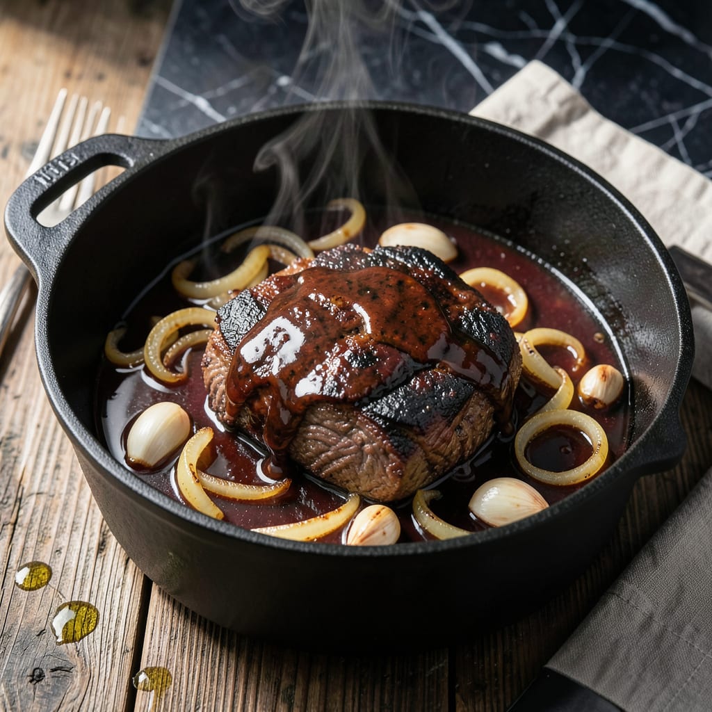A1 Sauce Crock Pot Recipe: Hands Off Slow Cooker Richness example with annotations
