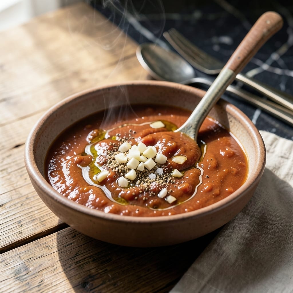 Koshari Sauce Recipe: Tangy Garlic and Tomato Bliss Koshari Sauce Recipe: Tangy Garlic and Tomato Bliss