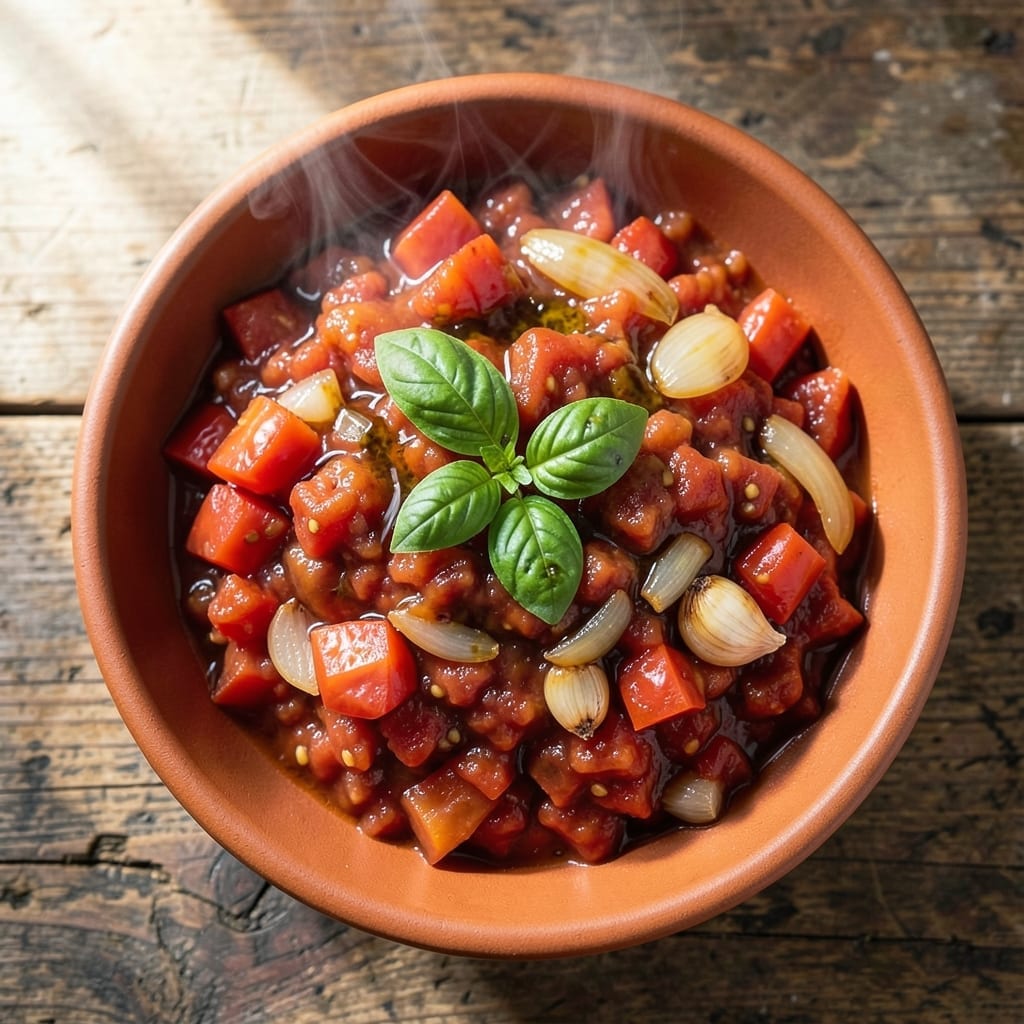 Chunky Tomato Sauce Recipe: Rustic Texture for Pasta and More