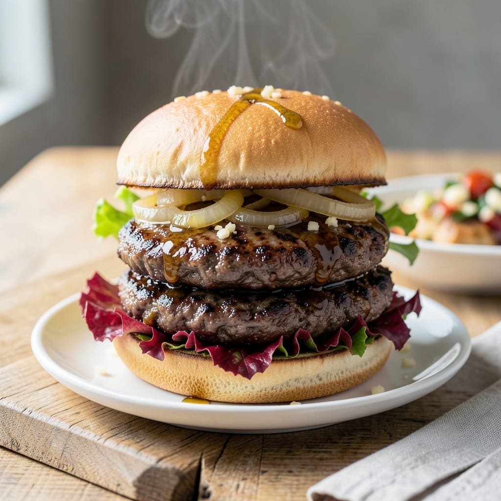 Worcester Sauce Burger Recipe: Umami-Rich Patty With Caramelized Onions Worcester Sauce Burger Recipe: Umami-Rich Patty With Caramelized Onions