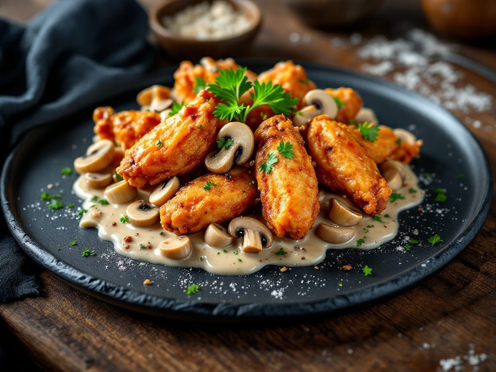 Cream of Mushroom Chicken Wings Recipe: Velvety Sauce That Coats Every Bite