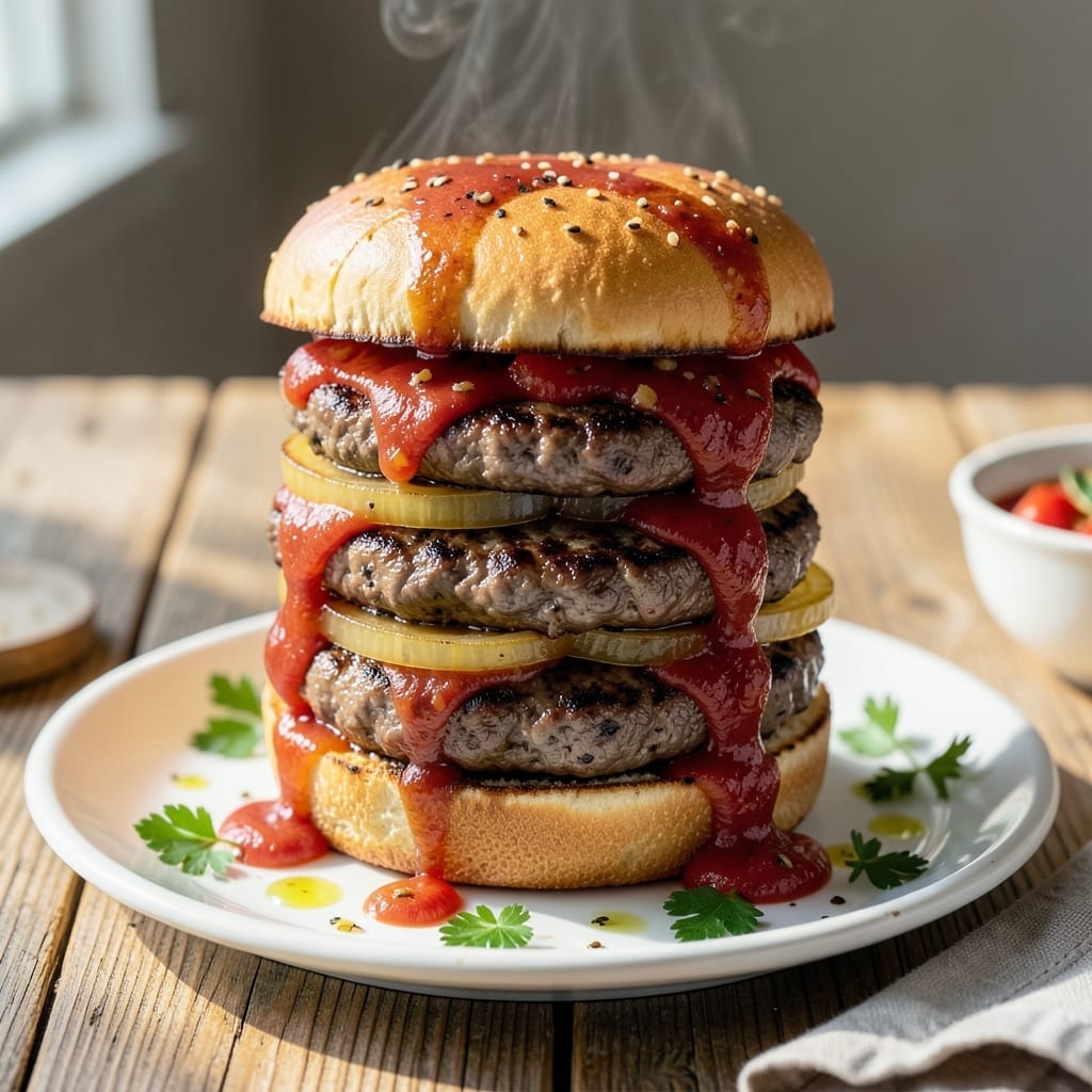 Hamburgers in Tomato Sauce Recipe: Simmered in Rich Italian-Style Gravy Hamburgers in Tomato Sauce Recipe: Simmered in Rich Italian-Style Gravy