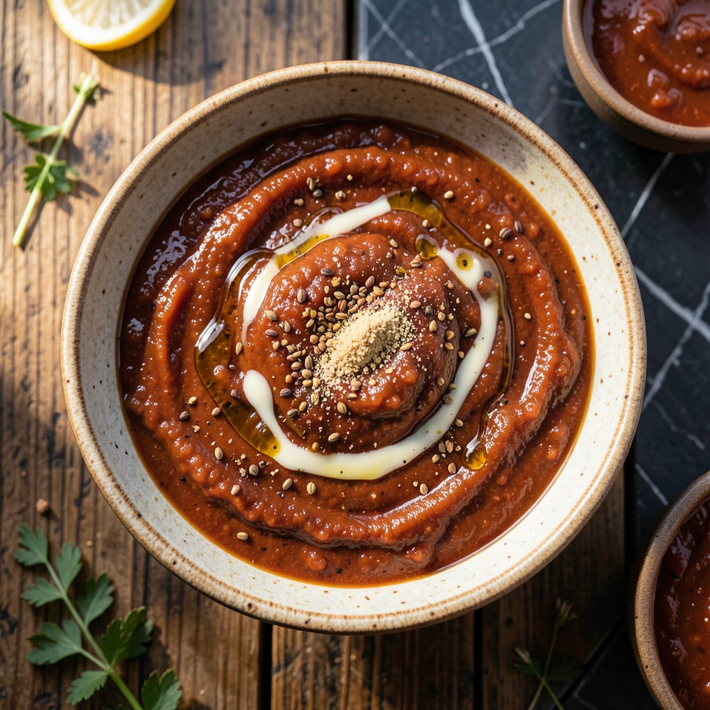 Abrakebabra Taco Sauce Recipe: Spicy Middle Eastern Fusion Drizzle example with annotations