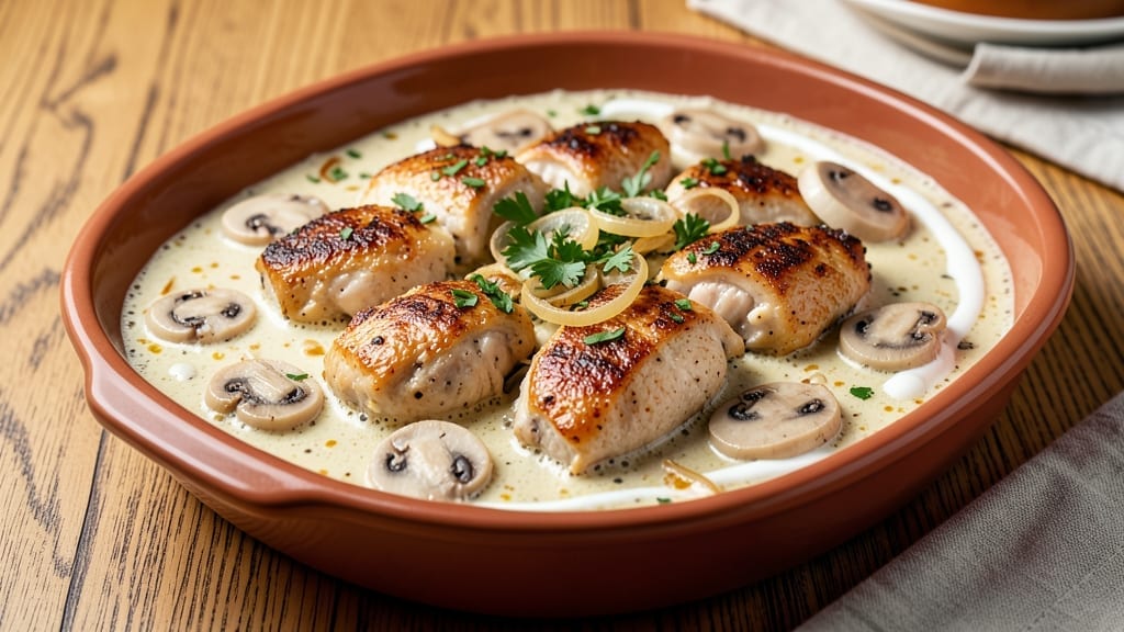 Cream of Mushroom Chicken Recipe: Velvety Sauce Hugging Tender Bites