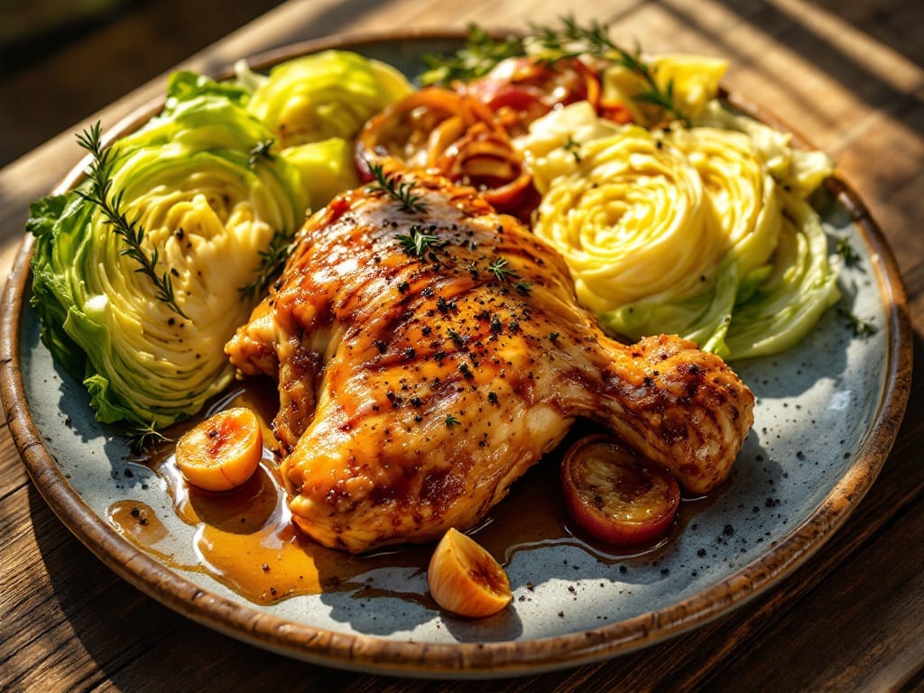 Chicken and Cabbage Recipe: Braised Tender Greens With Juicy Chicken Chicken and Cabbage Recipe: Braised Tender Greens With Juicy Chicken