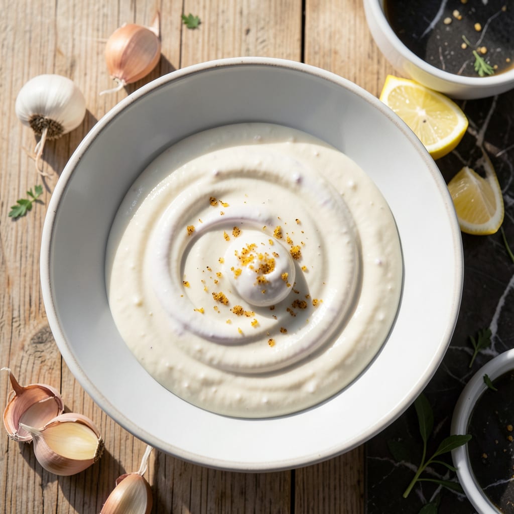 Aioli Sauce Recipe For Fish: Garlicky Emulsion That Complements Seafood illustration with key details