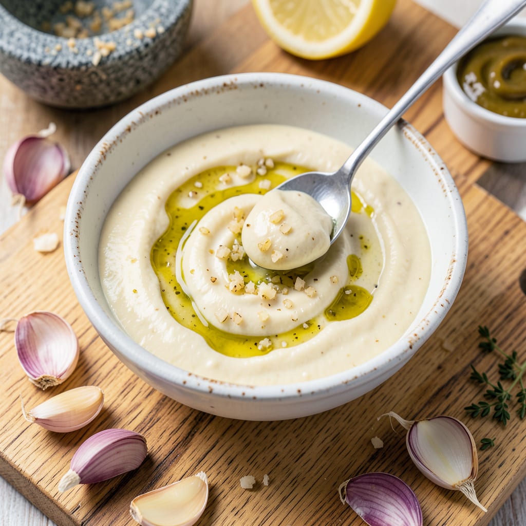 Complete Aioli Sauce Recipe: Garlicky Emulsion for Dips, Dressings, and Drizzles overview image