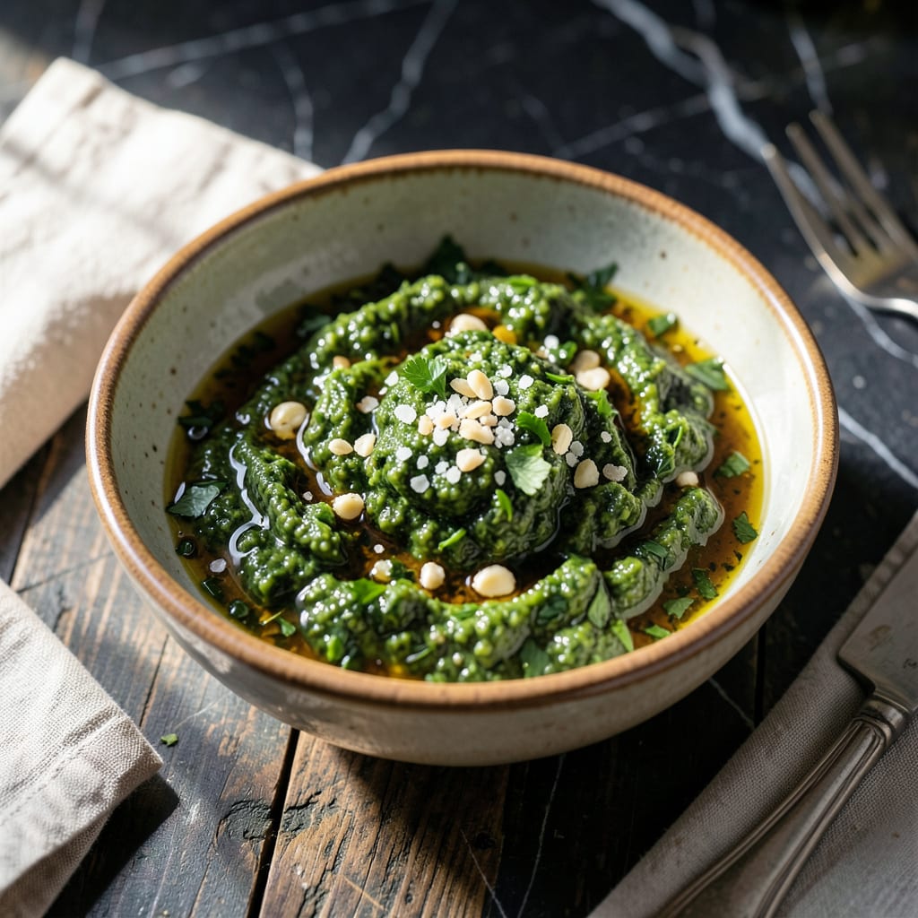 Visual representation of AIP Chimichurri Sauce Recipe: Zesty Herb Infused AIP Friendly Drizzle