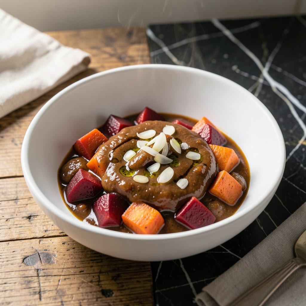 AIP Nomato Sauce Recipe: Nightshade Free Pasta Richness example with annotations