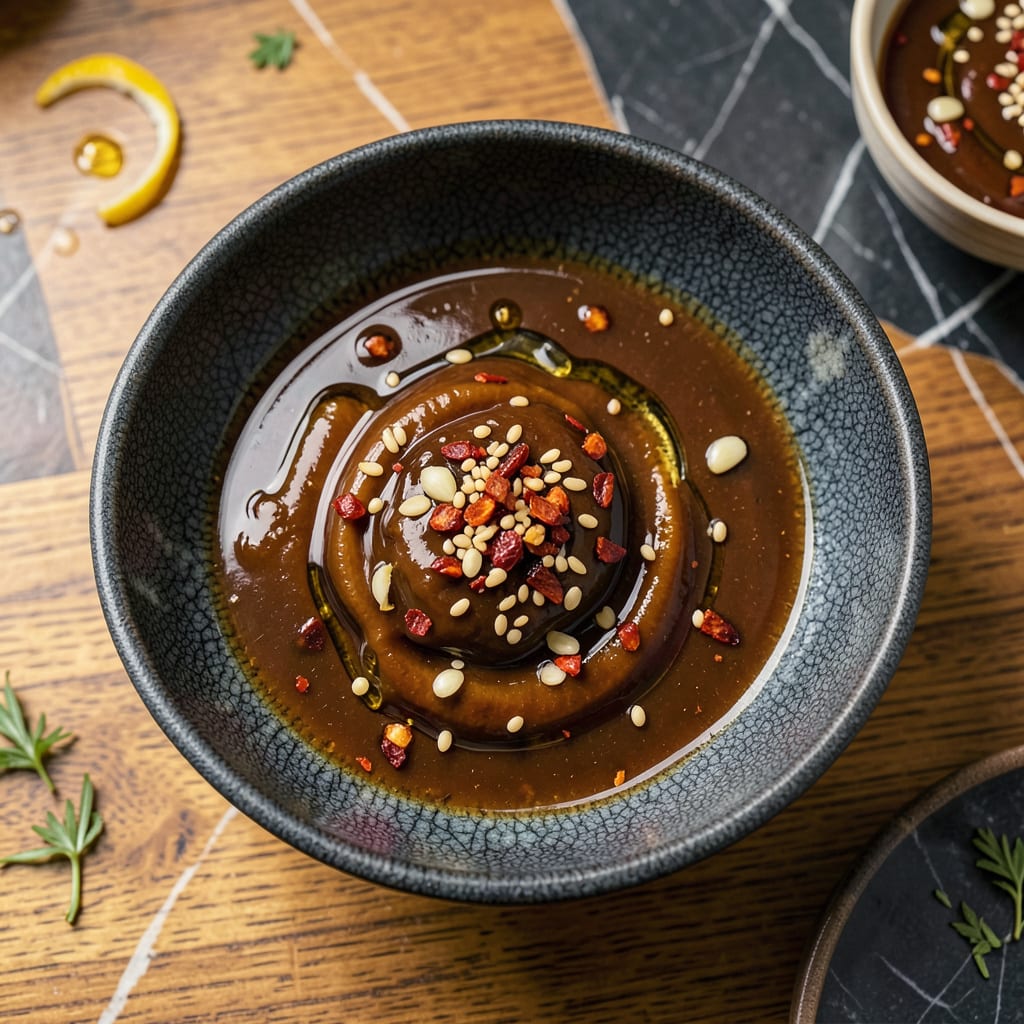 Comprehensive Aju Sauce Recipe: Spicy Korean Dipping Condiment for Dumplings visual reference