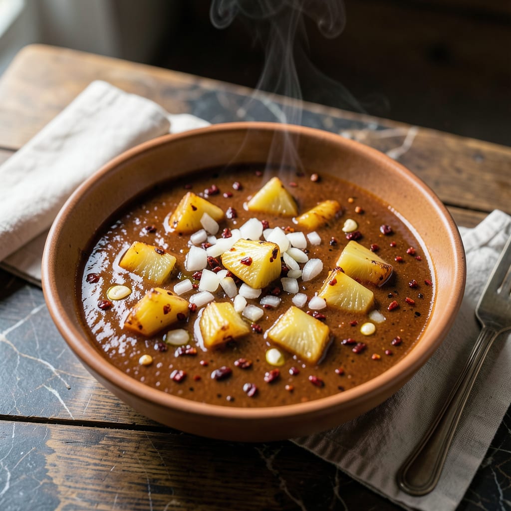 Al Pastor Sauce Recipe: Smoky Pineapple Infused Marinade example with annotations