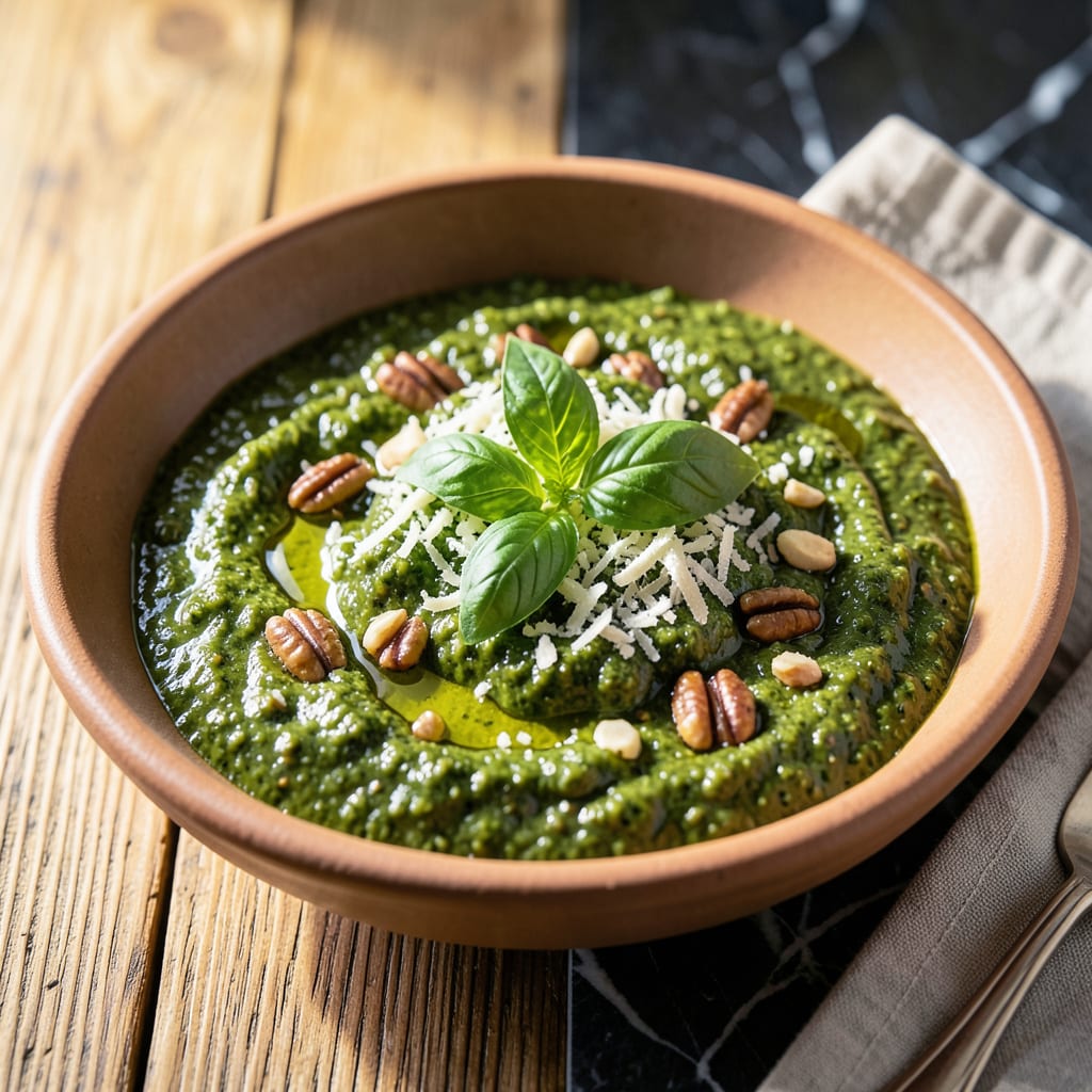 Al Pesto Sauce Recipe: Fresh Basil and Nutty Parmesan Blend detailed visual guide