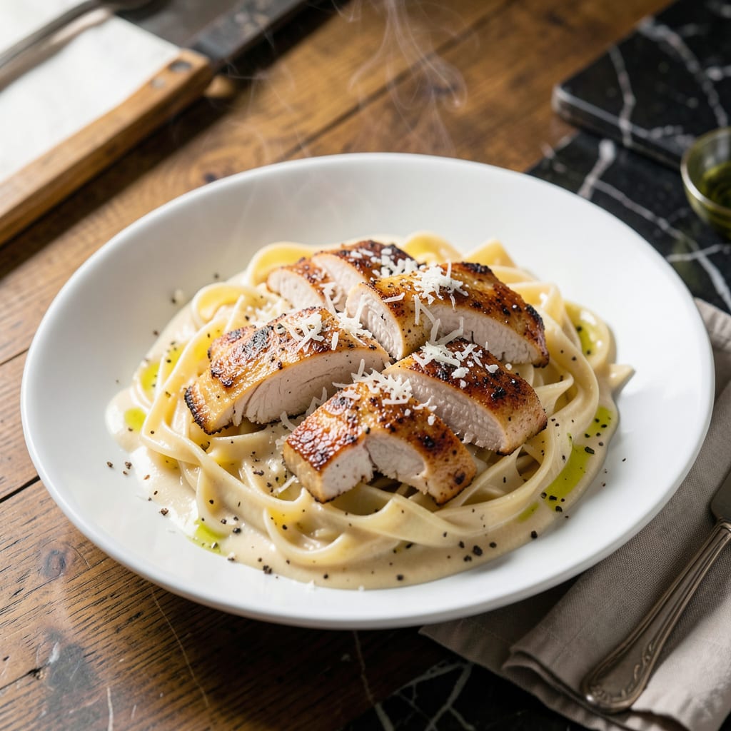 Comprehensive Alfredo Sauce Pasta Recipe Chicken: Creamy Fettuccine With Garlicky Bite visual reference