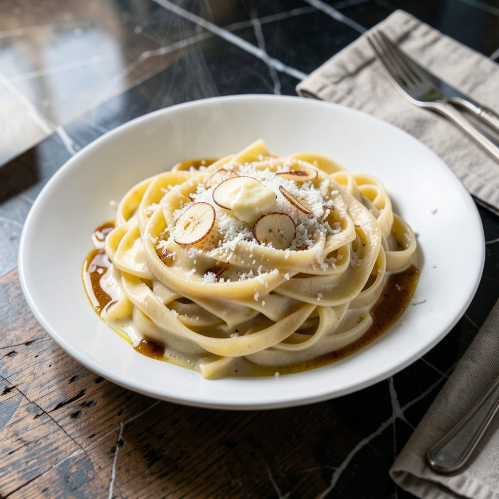 Visual representation of Alfredo Sauce Recipe for 1 Lb Pasta: Rich Parmesan Velvet for Perfect Coating