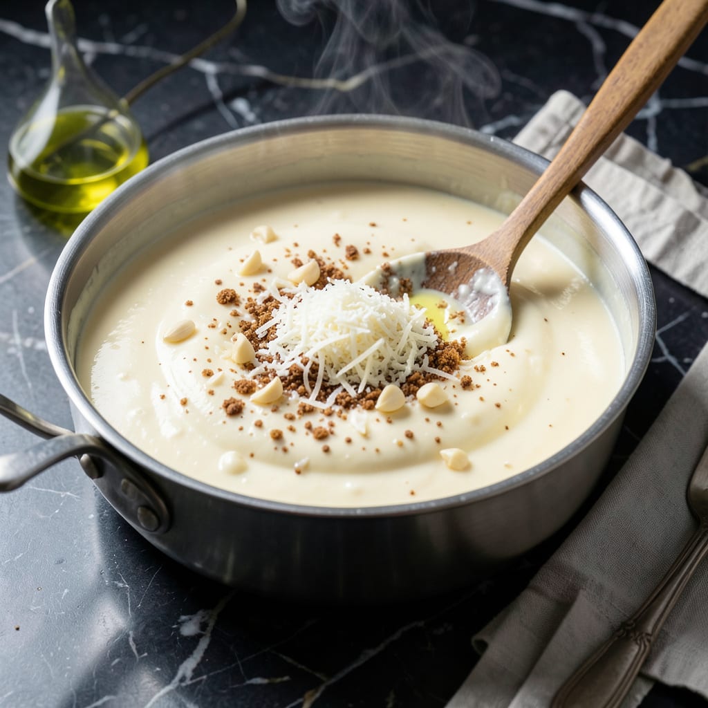 Visual representation of Alfredo Sauce Recipe Measurements: Precise Ratios for Creamy Success