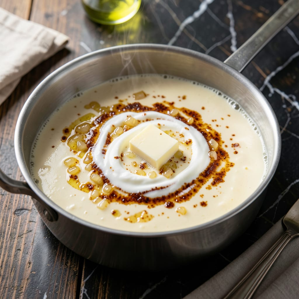 Alfredo Sauce Recipe With Onion: Silky Garlic Infused Cream Sauce detailed visual guide
