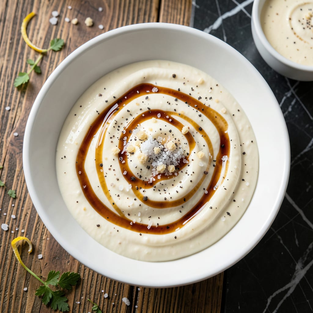 All American Sauce Recipe: Tangy White BBQ Drizzle for Smoked Meats example with annotations