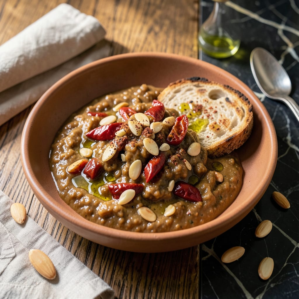 Almond Romesco Sauce Recipe: Nutty Spanish Inspired Blend illustration with key details