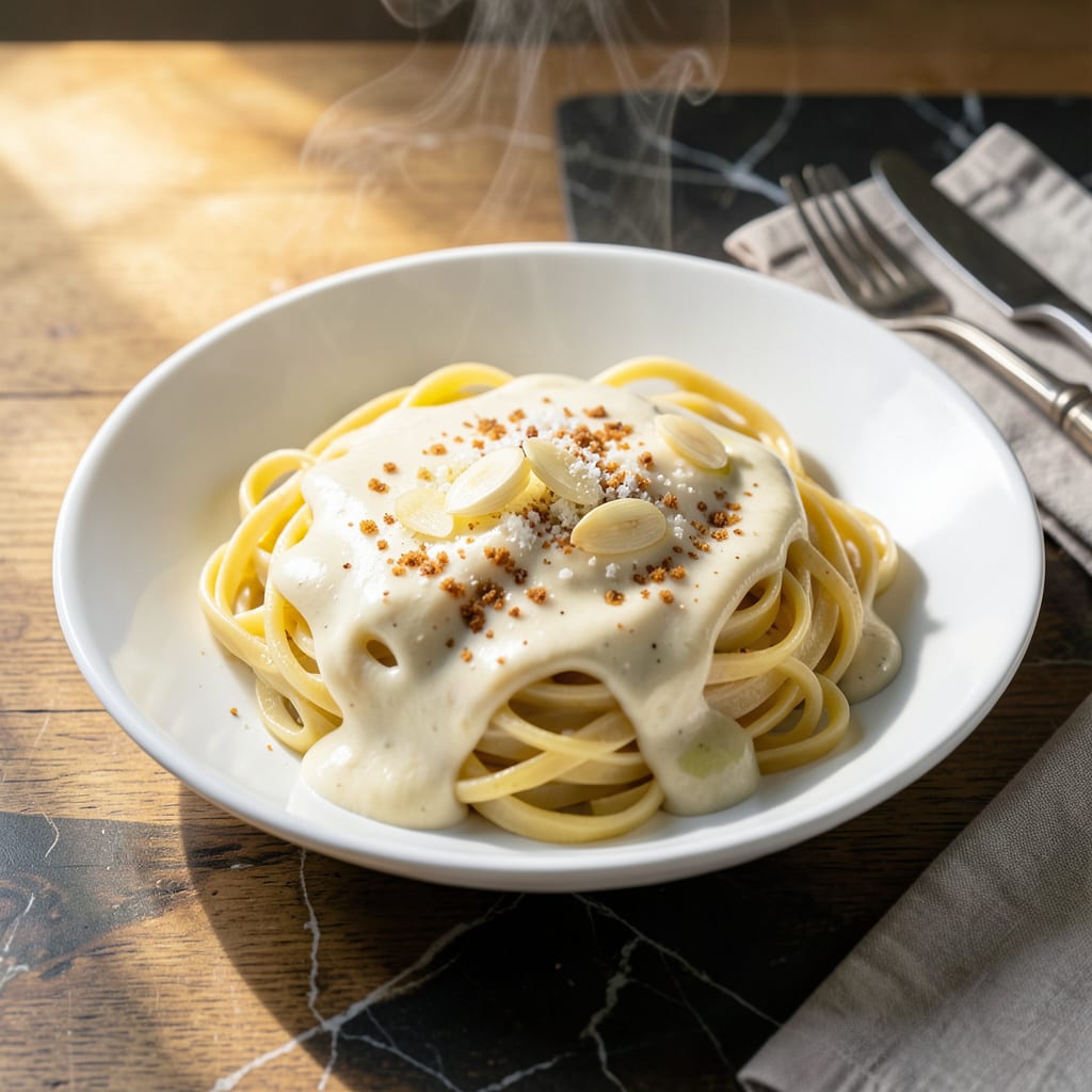Alton Brown's Alfredo Sauce Recipe: Rich and Velvety Parmesan Magic example with annotations