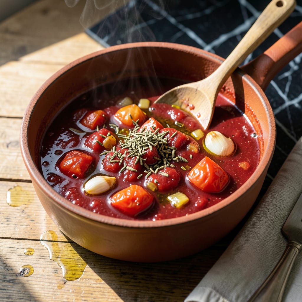 Amazing Marinara Sauce Recipe: San Marzano Tomato Brightness illustration with key details