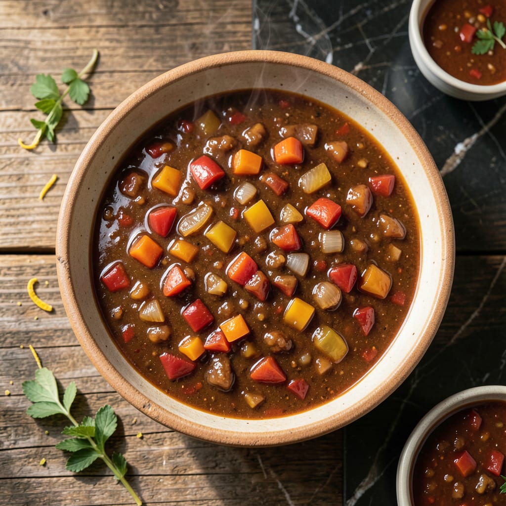 Visual representation of Amish Chili Sauce Recipe: Sweet Tangy Preserve for Pantry Staples