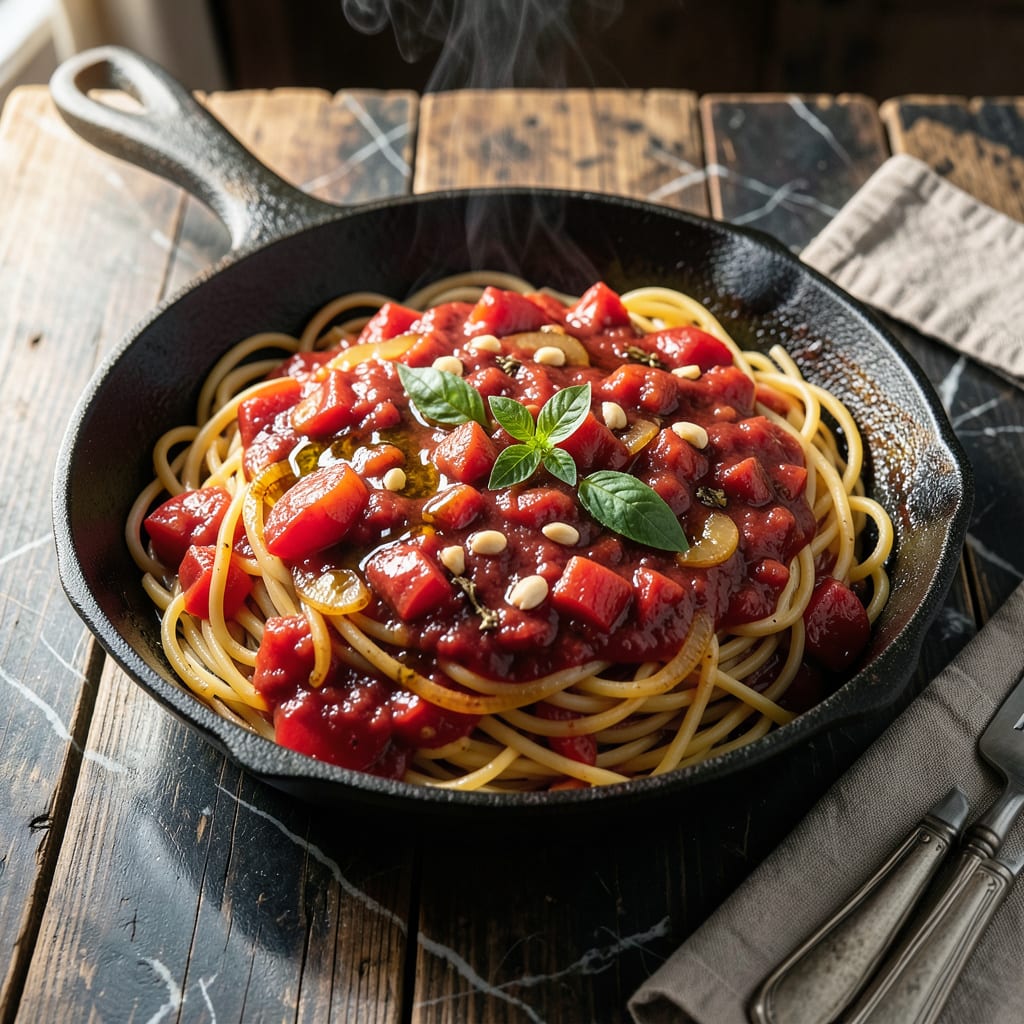 Amish Spaghetti Sauce Recipe: Hearty Tomato Rich Simmering Tradition illustration with key details