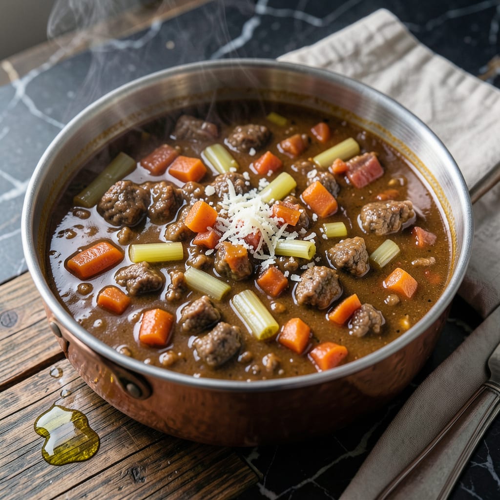 Andiamo Bolognese Sauce Recipe: Rich Meat Sauce for Authentic Pasta Night example with annotations