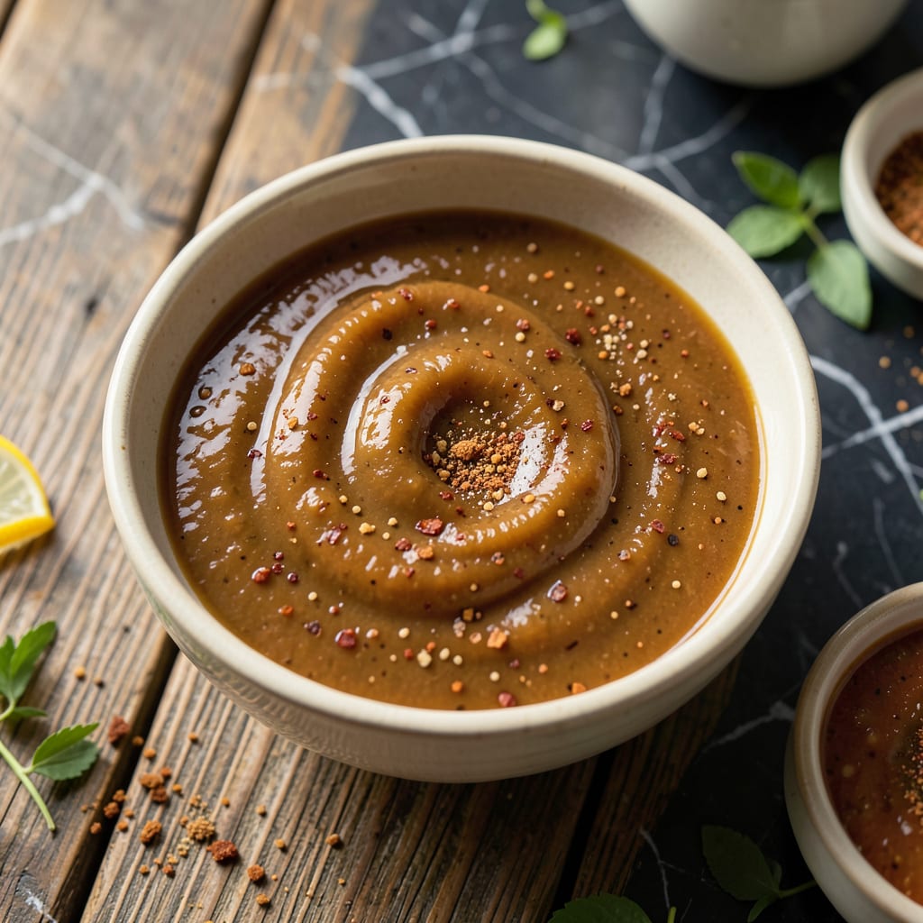 Apple Chili Sauce Recipe: Sweet and Spicy Condiment for Grilled Meats illustration with key details