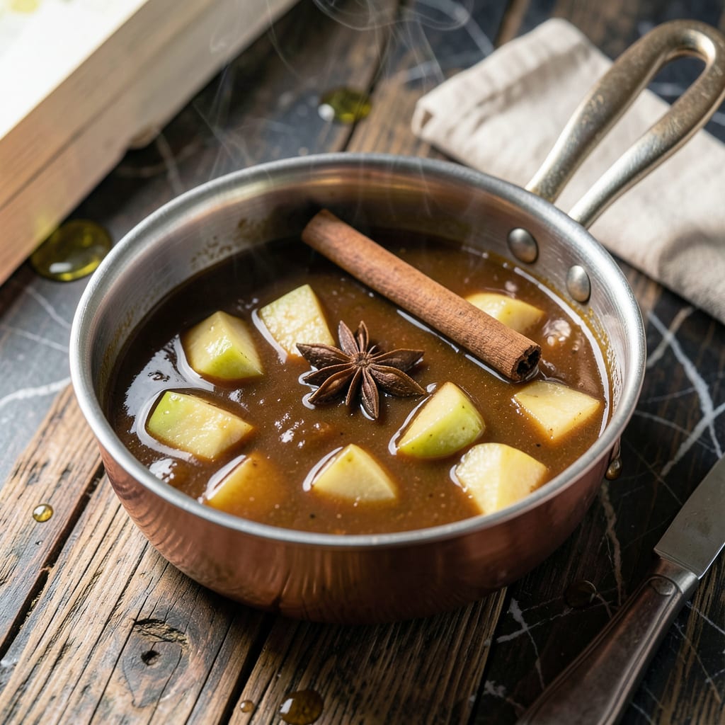 Comprehensive Apple Reduction Sauce Recipe: Concentrated Sweetness for Desserts and Pork visual reference