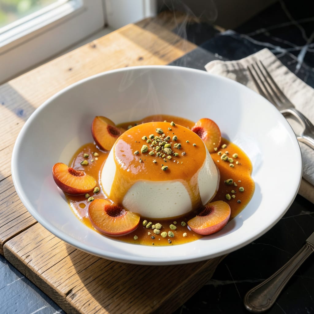 Apricot Sauce Recipe Dessert: Silky Stone Fruit Drizzle illustration with key details