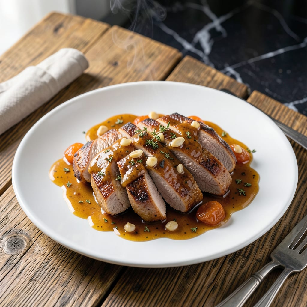 Visual representation of Apricot Sauce Recipe for Pork: Sweet Tangy Glaze With Herbal Depth