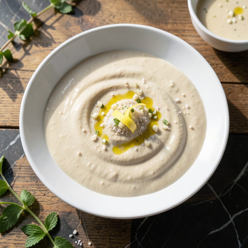 Arab White Sauce Recipe: Middle Eastern Creamy Garlic Condiment example with annotations