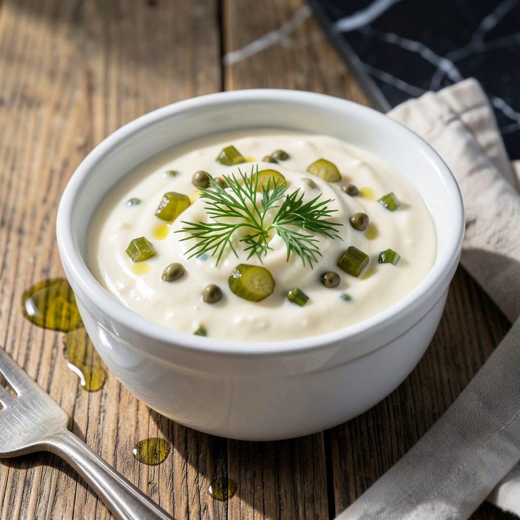 Arby's Tartar Sauce Recipe: Tangy Pickle and Caper Creaminess example with annotations